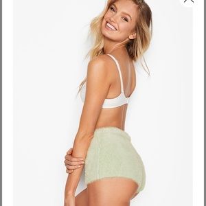 VICTORIAS SECRET Fuzzy Hot Shorts Mint Green